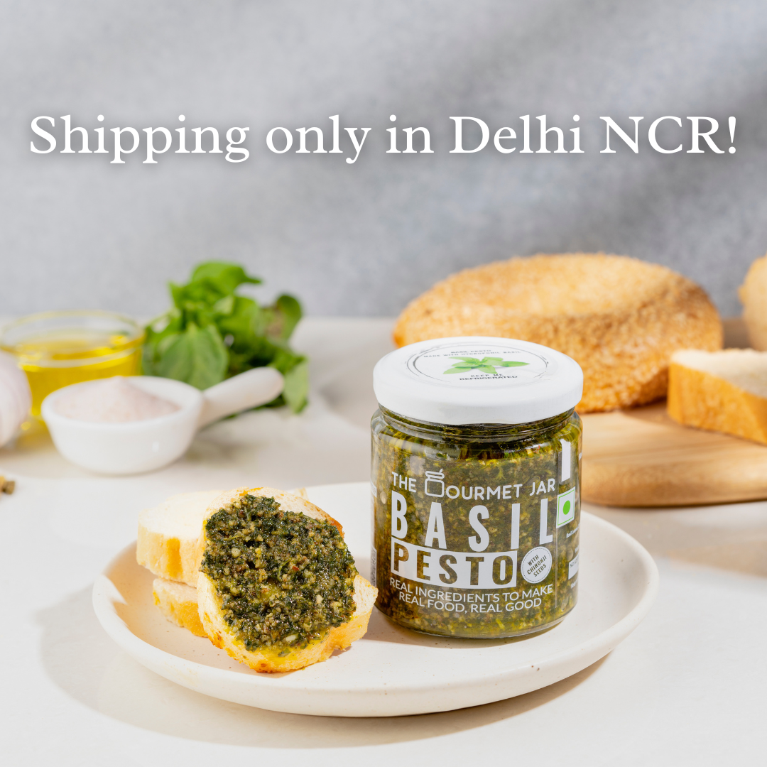 Basil Pesto 190g Shipping only in Delhi NCR The Gourmet Jar