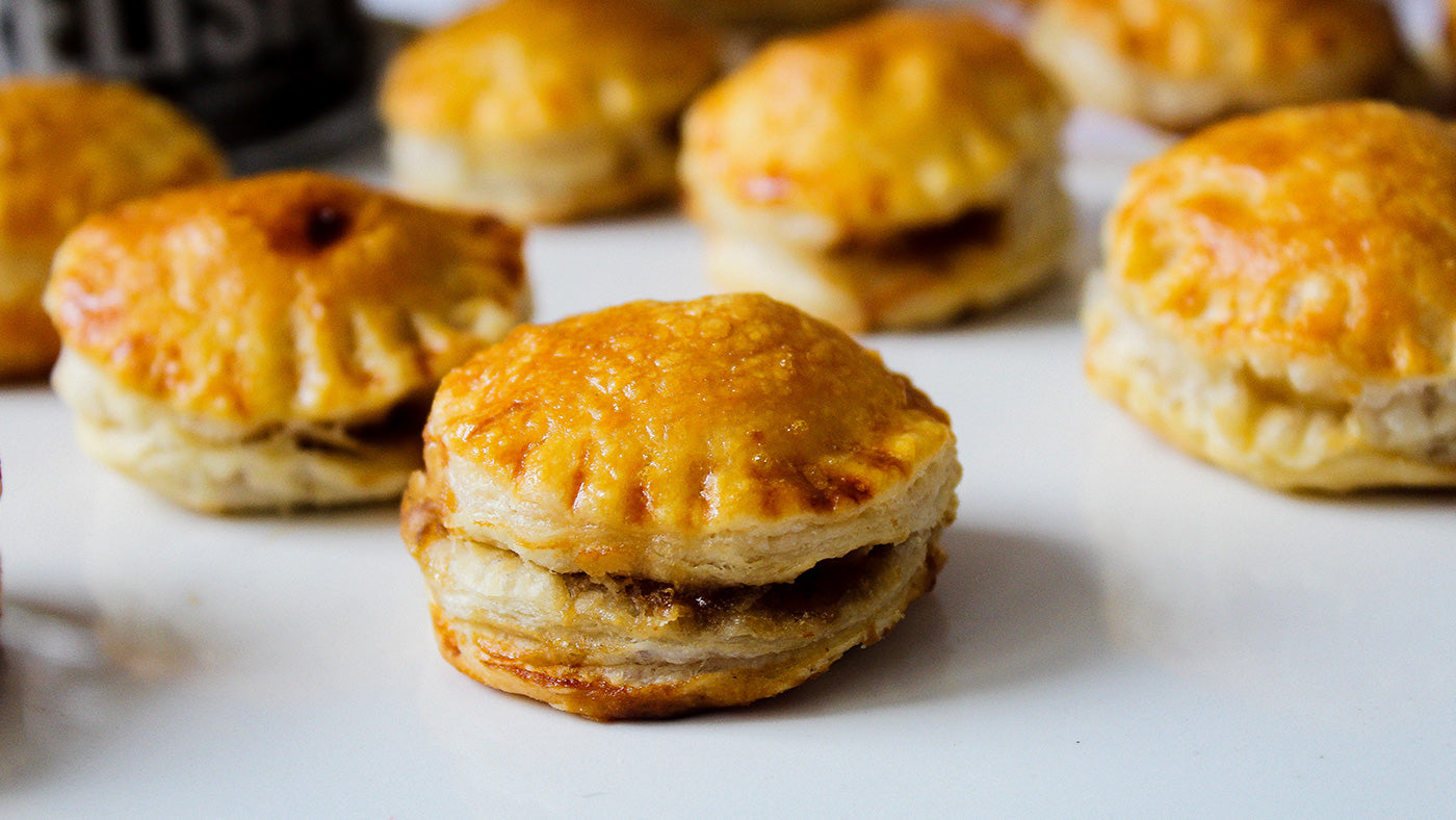 Brie and Onion Puffs