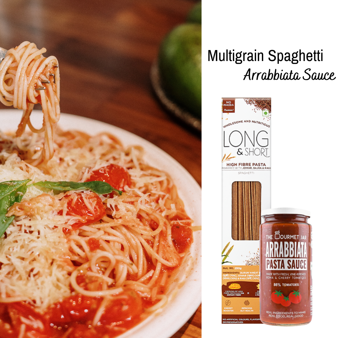 Arrabbiata Pasta Sauce and Long&short Multigrain Spaghetti