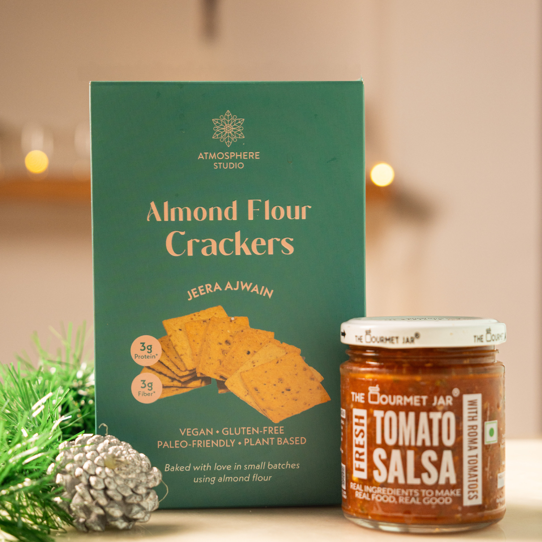 Fresh Tomato Salsa & Jeera Ajwain Crackers